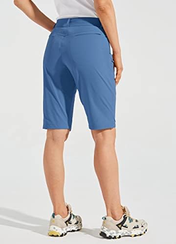 Willit Women's Shorts 13 Golfe caminhadas shorts longos até o joelho da água seca rápida resistente ao verão casual