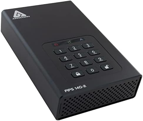 ADEMCORN AEGIS Desktop Padlock 22 TB FIPS 140-2 Validado disco rígido criptografado de 256 bits