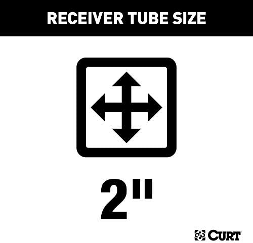 Curt 13414 Classe 3 Trailer Hitch, receptor de 2 polegadas, se encaixa no comandante de jipe ​​selecionado, preto