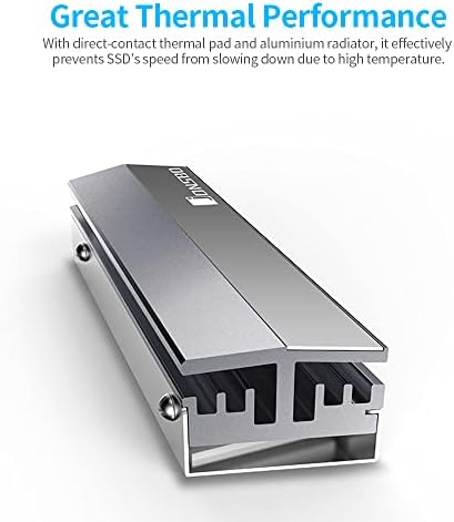 Huiop M.2 SSD dissipador de calor para M.2 2280 SSD Tipo único/dual de alumínio SSD Cooler com bloco térmico de silicone,