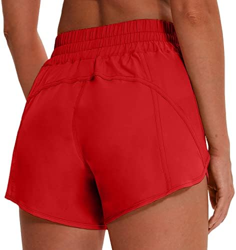 Medar 4 Baixa atlética shorts atléticos para mulheres com liner Quick Dry Running Gym Shorts Flowy Pocket Workout Flowy