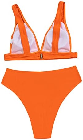 Bikini com nervuras para mulheres Tommumy Control Bathing Aritão de banho de praia de praia de praia de banho de banho de banho