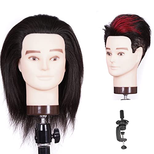 Mannequin Head Human Human, barbeiro mannequim cabeça manikin cabeça para cortar o estilo com treinamento de boneca