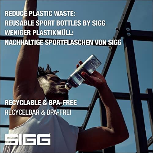 Sigg - Sports Water Bottle - Herói Antracite - Squeezable - Proférico de vazamento - Leve - Lavagem de louça Safe - BPA Free