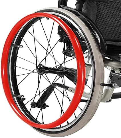 WGLAWL 1 Tampa de cadeira de rodas de pares, cadeira de rodas de silicone de 24 polegadas tampas de aro, acessórios para cadeira de rodas, tampas de mão de mão de rodas, tampa de proteção contra manuse