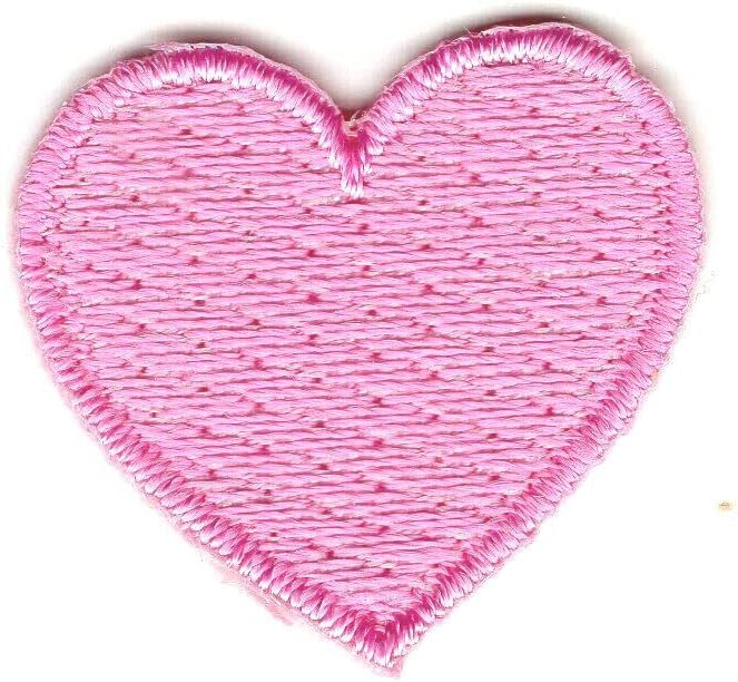 Ferro de coração rosa no amor bordado de coração em miniatura amor