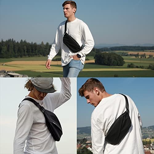 Bolsa de tórax niid sling para homens crossbody, zíper à prova d'água bolsas de ombro transversal de viagem viagens de caminhada