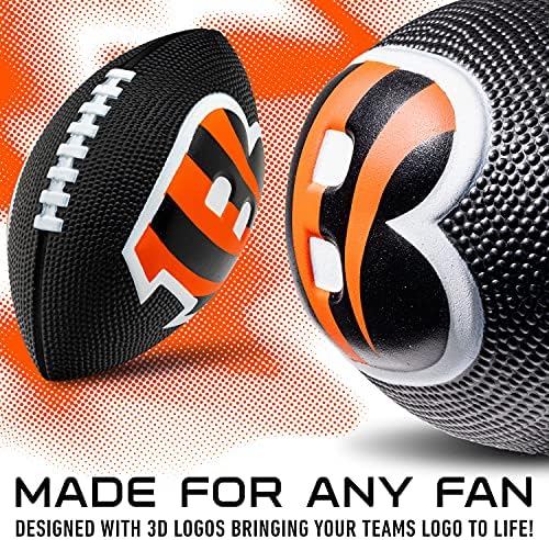 Franklin Sports NFL Team Footips de espuma - Mini bolas de futebol para jovens de espuma macia para todas as equipes da NFL - Kids Junior 8.5 Futebol + Air Pump Sets - Bolsas de futebol licenciadas da NFL oficial