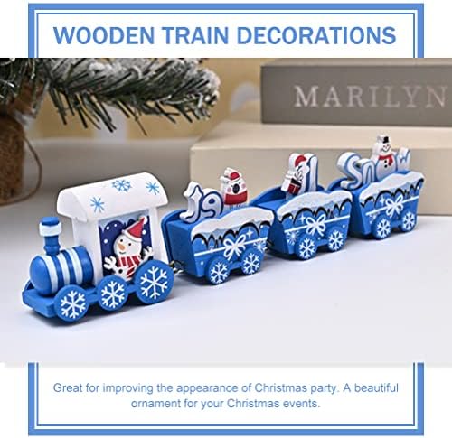 Luozzy Christmas de madeira Decoração de trem de Natal Decoração de trem de Natal Presente de Natal Criança de Natal Presente