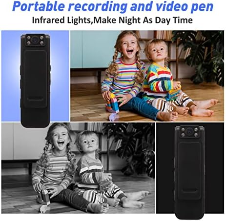 Mini Câmera do corpo, câmera corporal portátil premium 1080p Full HD, gravador de vídeo de absorção magnética vestível com lente