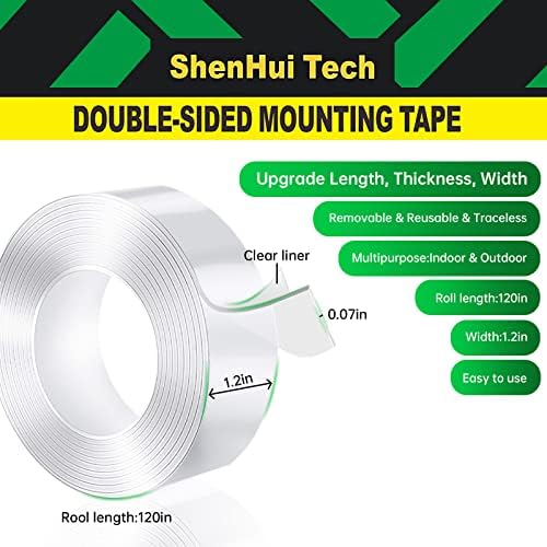 Fita de montagem de dupla fita de Shenhuitech Doubil de montagem para uso pesado multipurno de fita adesiva de fita de parede Removível