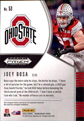 2020 Panini Prizm Draft #53 Joey Bosa Ohio State Buckeyes Card