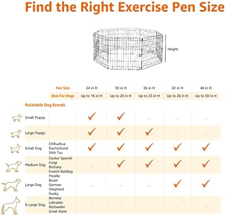 Basics Dobrable Metal Exercício Pen Pen para cães, caneta de cerca, porta única, 60 x 60 x 48 polegadas
