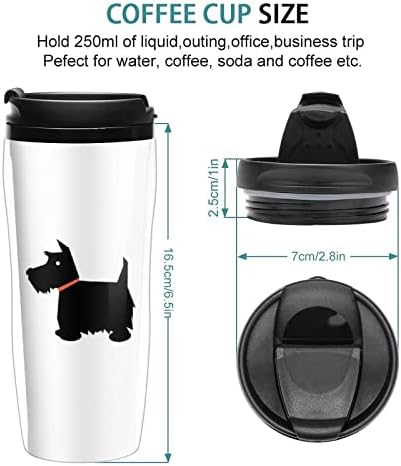 Copo de café escocês de Terrier Dog com caneca de viagem durável com tampa de tampa para bebidas 350ml