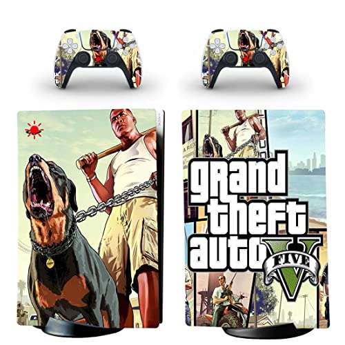 Game Grand GTA Roubo e Bauto PS4 ou PS5 Skin Stick para PlayStation 4 ou 5 Console e 2 Controllers Decal Vinyl V5809