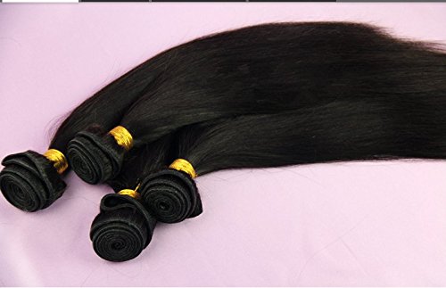 Junhair 3 Way Parte 1pc 4x4 Fechamento de renda com cabelo humano de Remy Indian Virgin 3 Pacotes de tramas mistas de 4pcs