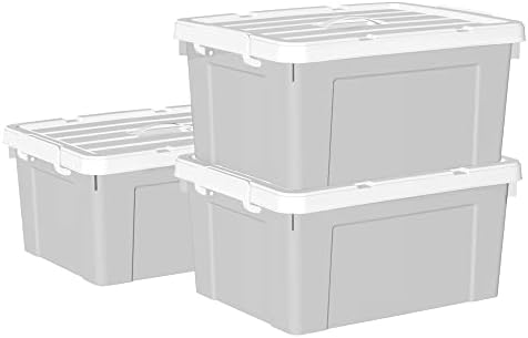 Cetomo 35L*3 Caixa de armazenamento de plástico, caixa de toche
