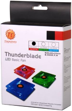Thermaltake Thunderblade 80 mm 4 fã de caixa de LED 3 e 4 pinos 21 DBA AF0027