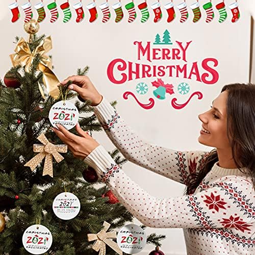 2021 Ornamentos de Natal, Varwaneo 2021 Ornamento Decorações de Natal Decorações de Quarentena Decorações de Natal Apéia de Árvores de Natal 2021 Decoração de Casa de Natal - Presentes Personalizados para o Natal