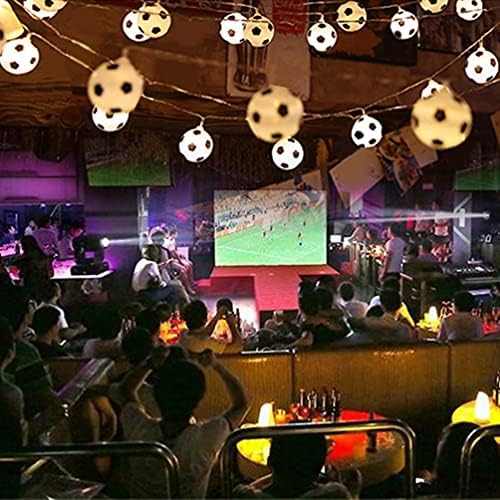 Zthome LED String Light Football Soccer Lights com 20 LEDs para o Garden Home Páscoa Festas de Carnaval sem bateria 3M