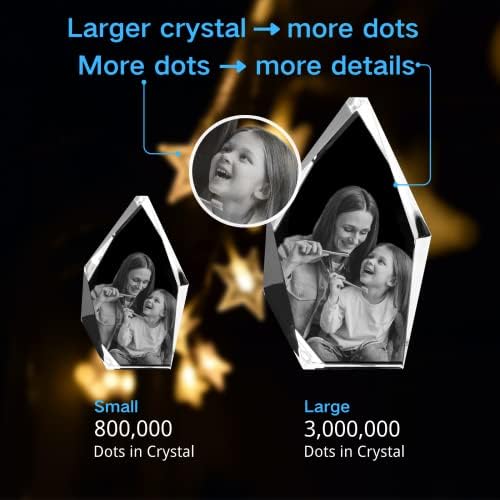 Dr. Tough 3D Crystal Photo Presentes de aniversário para mulheres, foto 3D Crystal Personalized Mothers Day Gifts Com