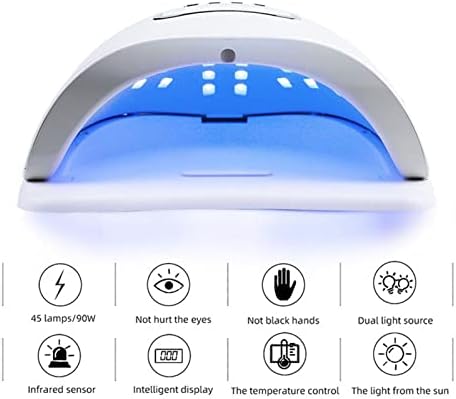 Lâmpada de unhas Heyuanpius, lâmpada LED de 150w do secador de unhas para curar todos os tipos de gel/polimento/verniz com sensor