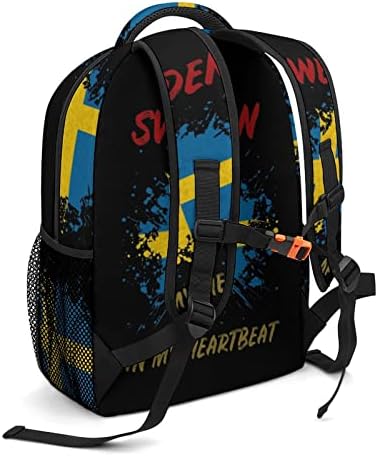 Suécia em minhas mochilas de viagens de viagem Backs de moda Moda Bolsa de ombro leve peso Mochila de vários bolsos para estudos escolares Compras de trabalho