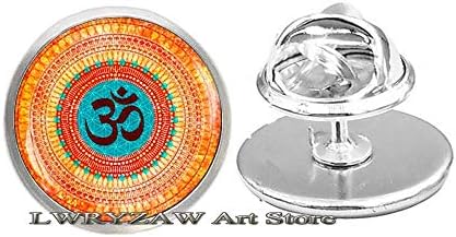 Boho Om Broche, Pino de Meditação de Yoga, Presente de Jóias de Yoga Espiritual, Broche de Amuleto Budista, Pin Om, M64