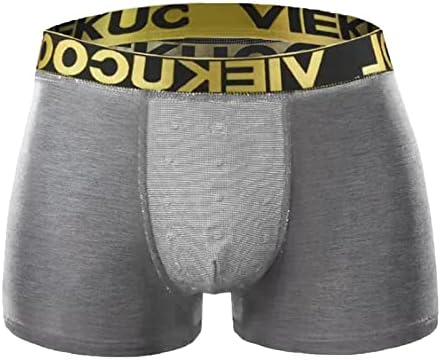 Mens boxers apoiadores atléticos respiráveis ​​e respiráveis ​​troncos de roupas íntimas esticam cuecas com forte bolsa magnética