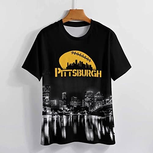 Tbovuin futebol personalizado t camisetas city city noturscape camisetas de manga curta para homens jovens personalizados qualquer