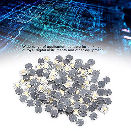 100pcs Micro Momentary Push Butter Switch Tátil botão Tátil Switch Light Light Touch Botão Redefinir botão Dip Dip Botão Industrial