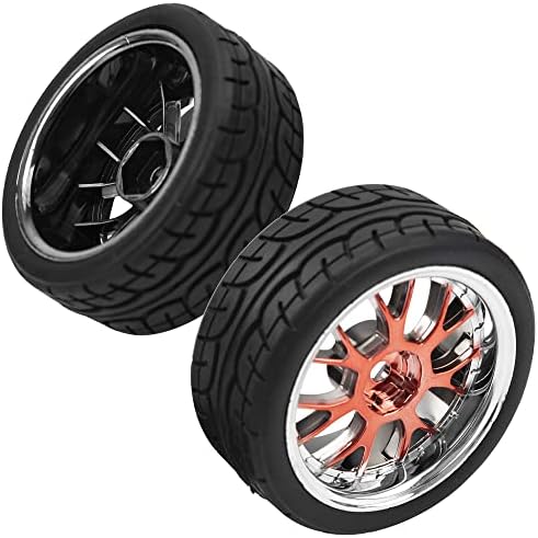 4pack hircqoo 12 mm aros de roda plástica e pneus de borracha de 2,59 conjunto com espuma compatível com traxxas kyosho