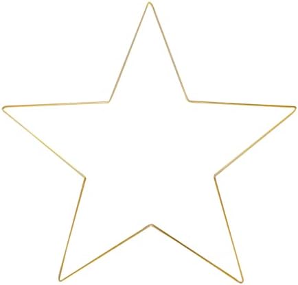 Lioobo 30 x 0,4cm grinalda estrela moldura de arame de arame de arame de arame de arame de arame pentagrama estrelas de