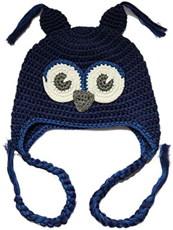 Bibitime Handmade Knit Owl Hat para Kid Bird Tassel Ears