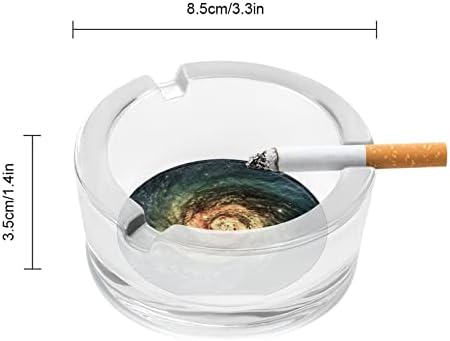 Lindos cinzeiros de vidro em espiral Galaxy para cigarros lixo à prova de vento pode imprimir bandejas de cinzas extravagantes