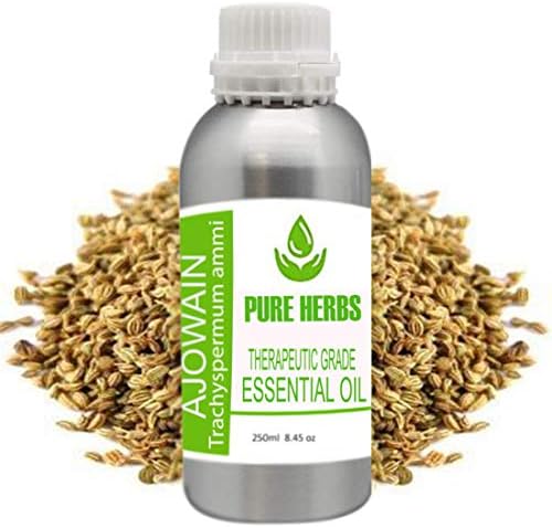 Ervas puras Ajowain Pure & Natural Therapeautic Grade Essential Oil sem conta -gotas 250ml