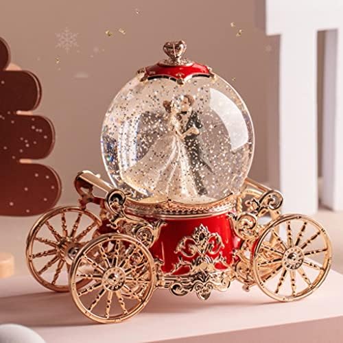 Gkmjki Fantasy Snowflake Car Crystal Ball Box Octave Box Night Light para enviar namorada presente de aniversário