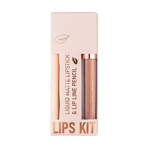 DBYLXMN Non Stick Copo Lipliner Lipliner Combination Set Lipstick Velvet Lipliner integrado à prova d'água e durável Lip Lip Saputup Conjunto adequado para meninas e mulheres.