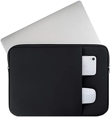 Micayoung 13 polegadas Laptop Sleeve Case de transporte acolchoada com bolso compatível com 13 MacBook Air M2 M1 A2681 A2337 A2179 13 MacBook Pro M2 M1 A2338 A2289, preto