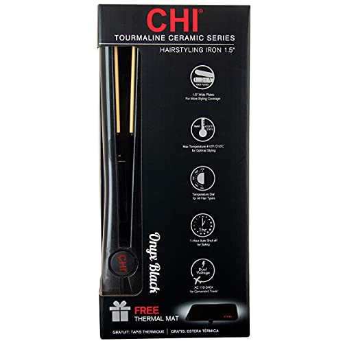 Chi Classic Turmaline Ceramic Hairstyling Iron 1 1/2 In Onyx Black