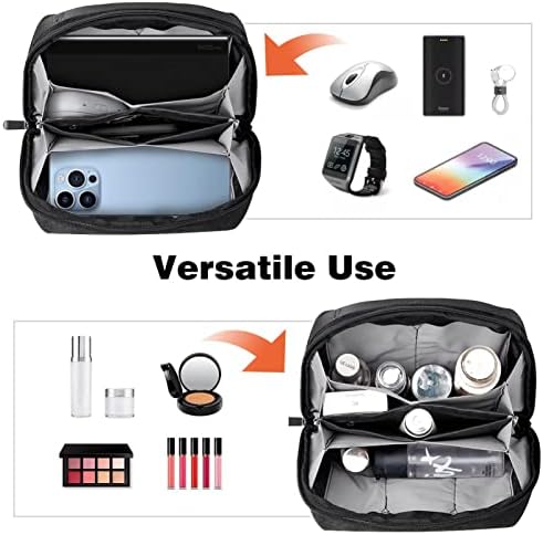 Organizador eletrônico Small Travel Cable Organizer Bag para discos rígidos, cabos, carregador, USB, cartão SD, bandeira alemã vintage