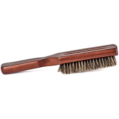 Escova de cabelo macio para homens - escova de cabelo de javali de madeira natural para barbas de estilo, desbotamentos,