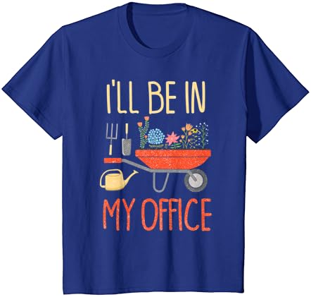 Estarei no meu escritório, t-shirt de jardinagem engraçado engraçado