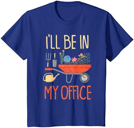 Estarei no meu escritório, t-shirt de jardinagem engraçado engraçado