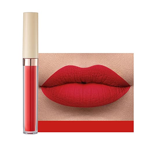 Xiahium Lip Gloss Base abaixo de 5 Mattes claros Mattes Velvet 12 Color Lip Gloss Liquid Lipstick Glato Lipstick à prova