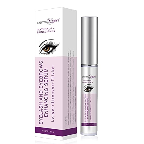 Dermaxgen Sylelash Growth Serum - Orgânico puro - aprimoramento para cílios e sobrancelhas mais longos, mais cheios e