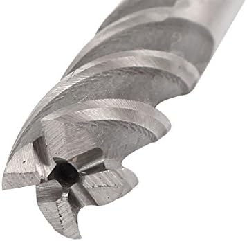 Aexit 1/2 Cutting End Mills Dia 4 Flautas reta HSS-AL FIM MILHO DE MILHO DO ROUTOR DO ROUTO MILHAS DE MILHAS DE FIM 2PCS