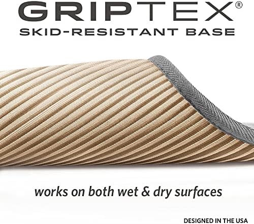 Microdry Coretex Diamond Bordado de banho bordado para banheiro, tapetes de banheiro de espuma de memória com base resistente à skid Griptex, tapete de banho ultra absorvente, 21x34, rosa