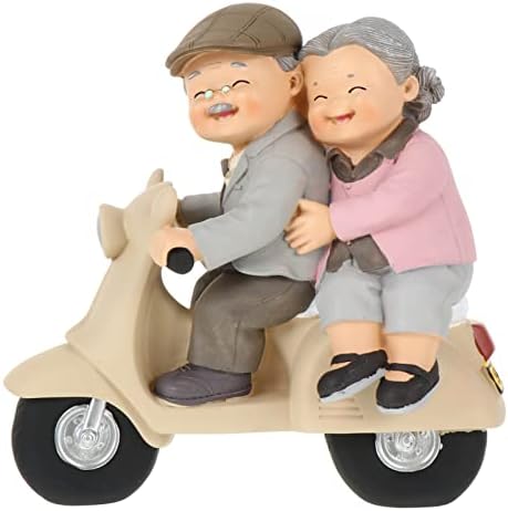 Didiseaon Loving idosos Casal em miniatura estatuetas resina estátua avós Pais para o aniversário de casamento Presente Decores