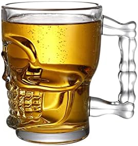 500 ml de cerveja de vidro de vidro freezer caneca caneca de cerveja de 16 onças com alça de copo de pub de tanque grande copos para coquetel gelo bebendo bebida mistura de bebida refrigerante suco de halloween clear halloween copos de festas de festas